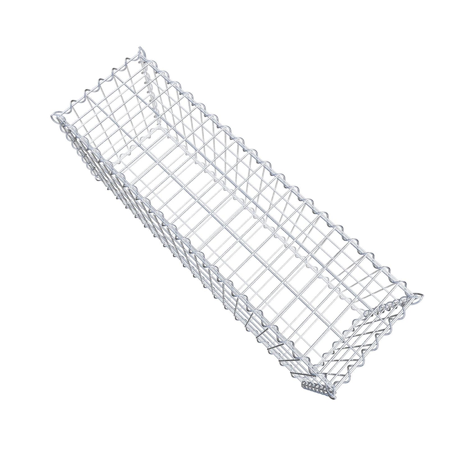 Set of 2 gabions 100 cm x 40 cm x 30 cm (L x H x D), mesh size 5 x 10 cm, spiral
