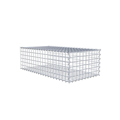 Gabion rapporté type 2 100 cm x 30 cm x 50 cm (L x H x P), mailles 5 cm x 5 cm, spirale