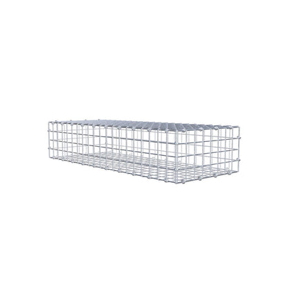 Gabião 100 cm x 20 cm x 40 cm (C x A x P), malhagem 5 x 5 cm, anel espiral