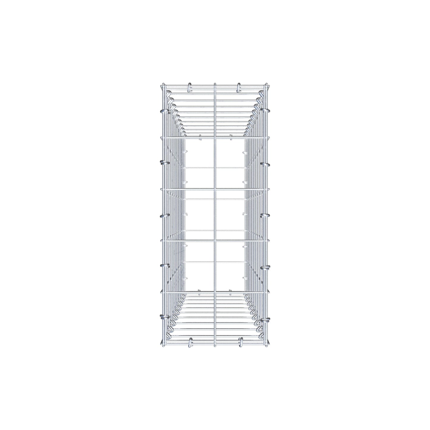 Gabion 100 cm x 20 cm x 50 cm (L x H x D), maskstorlek 10 cm x 10 cm, C-ring