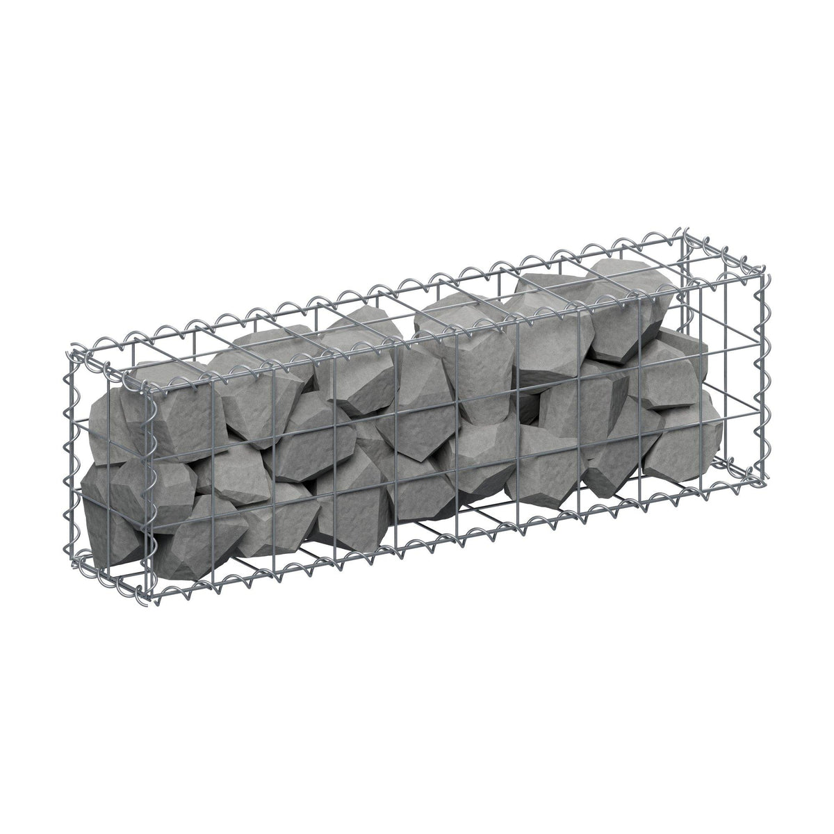 Gabion 100 cm x 30 cm x 20 cm (L x H x D), mesh size 10 cm x 10 cm, spiral