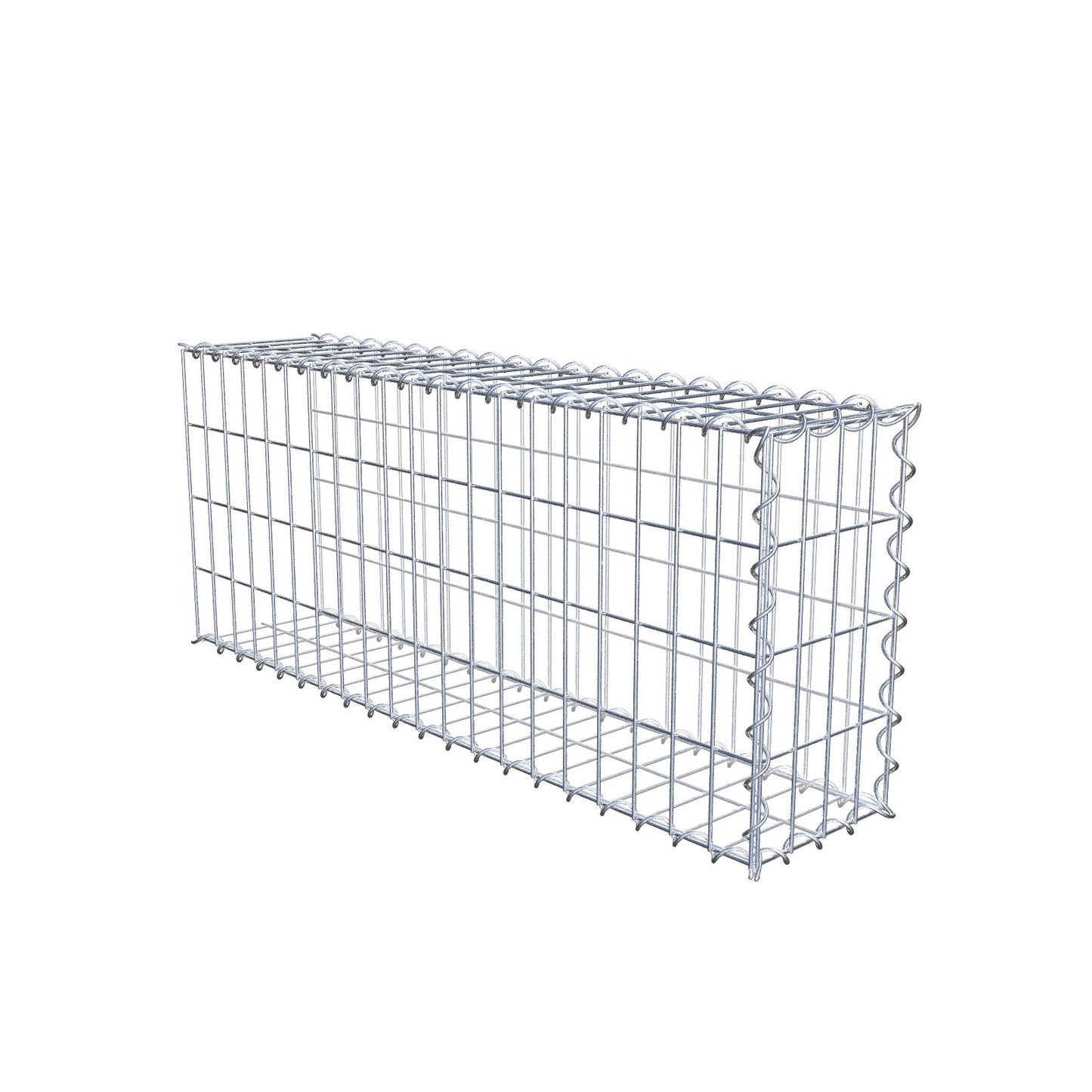 Gabion rapporté type 2 100 cm x 40 cm x 20 cm (L x H x P), mailles 5 cm x 10 cm, spirale