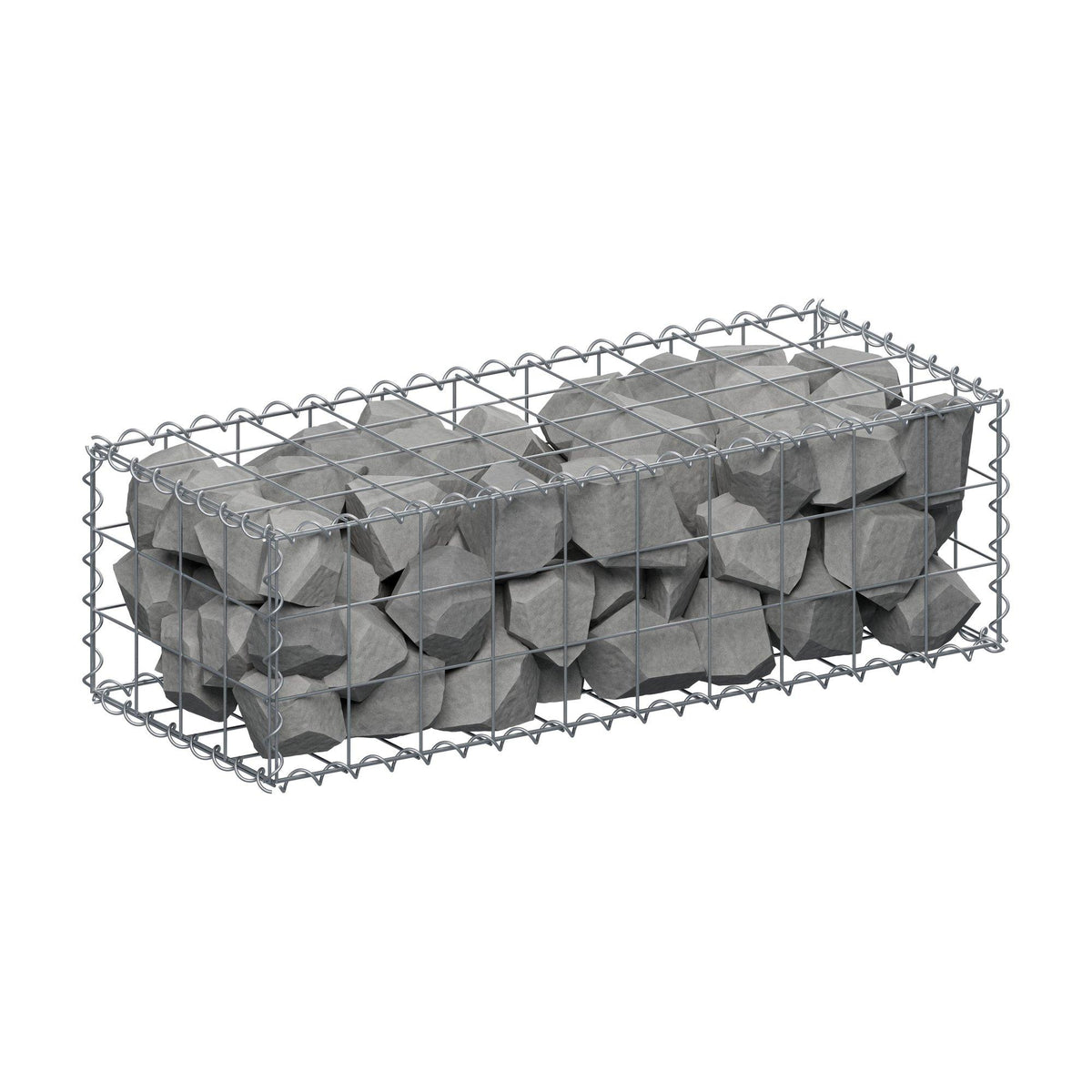 Gabion 100 cm x 30 cm x 40 cm (L x H x P), mailles 10 cm x 10 cm, spirale