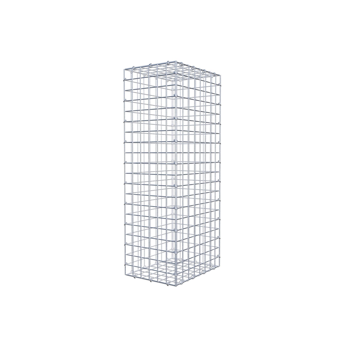 Gavión 100 cm x 40 cm x 30 cm (L x A x P), malla 5 cm x 5 cm, anillo en C
