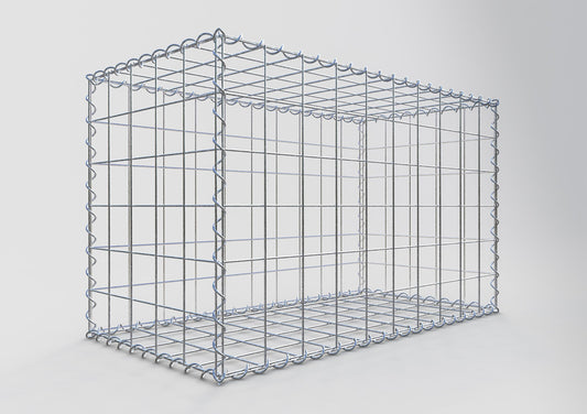 Gabião 100 cm x 60 cm x 50 cm (C x A x P), malhagem 10 cm x 10 cm, espiral