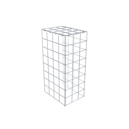 Monteret gabion type 4 80 cm x 40 cm x 30 cm (L x H x D), maskestørrelse 10 cm x 10 cm, C-ring