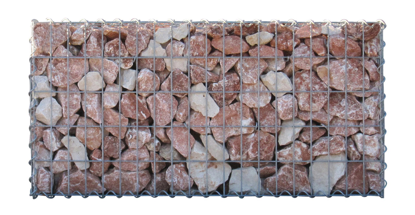 Lot de 2 gabions 100 cm x 50 cm x 40 cm (L x H x P), mailles 5 x 10 cm, spirale