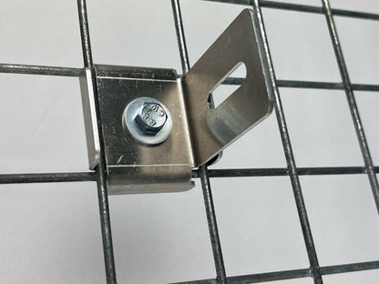 Lot de 2 PINCEAUX avec SUPPORT DE CLÔTURE 5 x 5 Support de clôture Gabion, aluminium