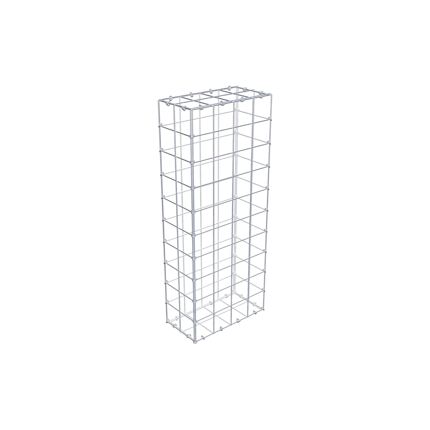 Gabion 100 cm x 20 cm x 40 cm (L x H x D), maskstorlek 10 cm x 10 cm, C-ring
