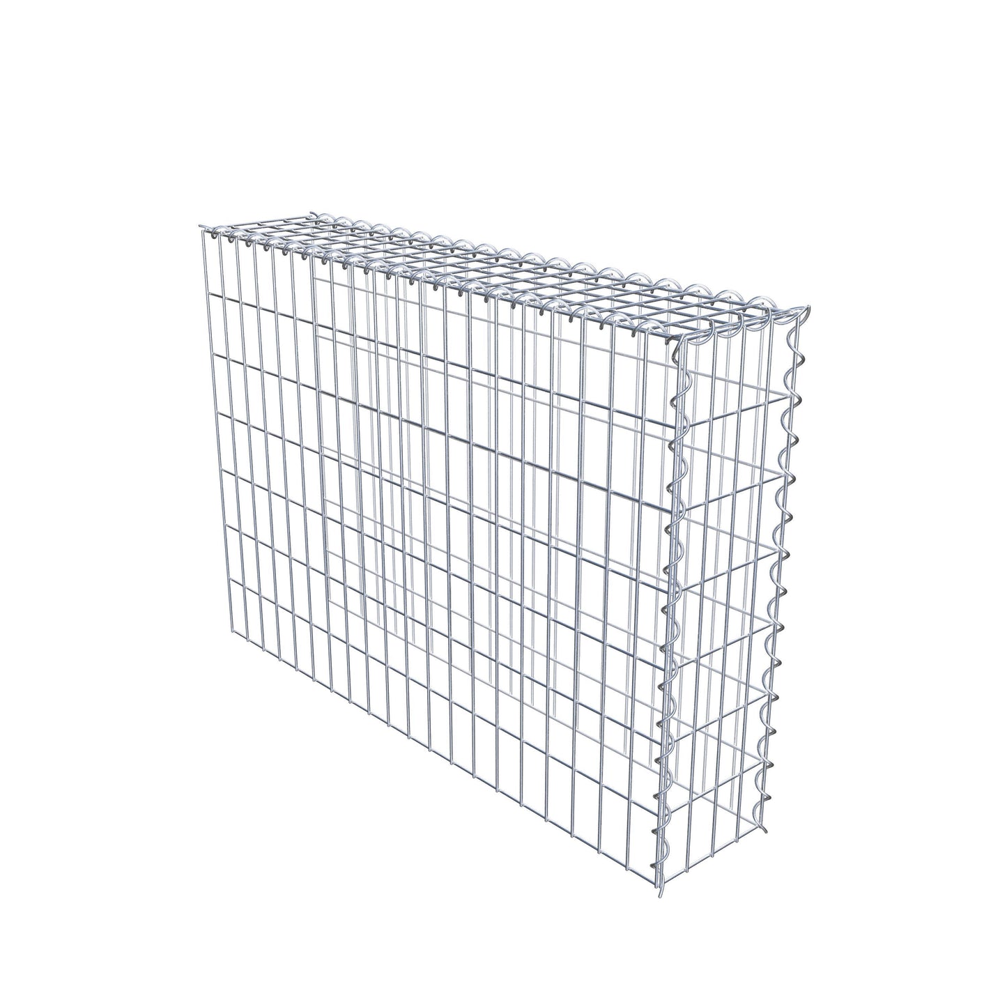 Gabion rapporté type 4 100 cm x 70 cm x 20 cm (L x H x P), mailles 5 cm x 10 cm, spirale