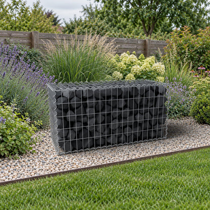 Gabion 100 cm x 50 cm x 40 cm (L x H x D), mesh size 5 cm x 10 cm, spiral