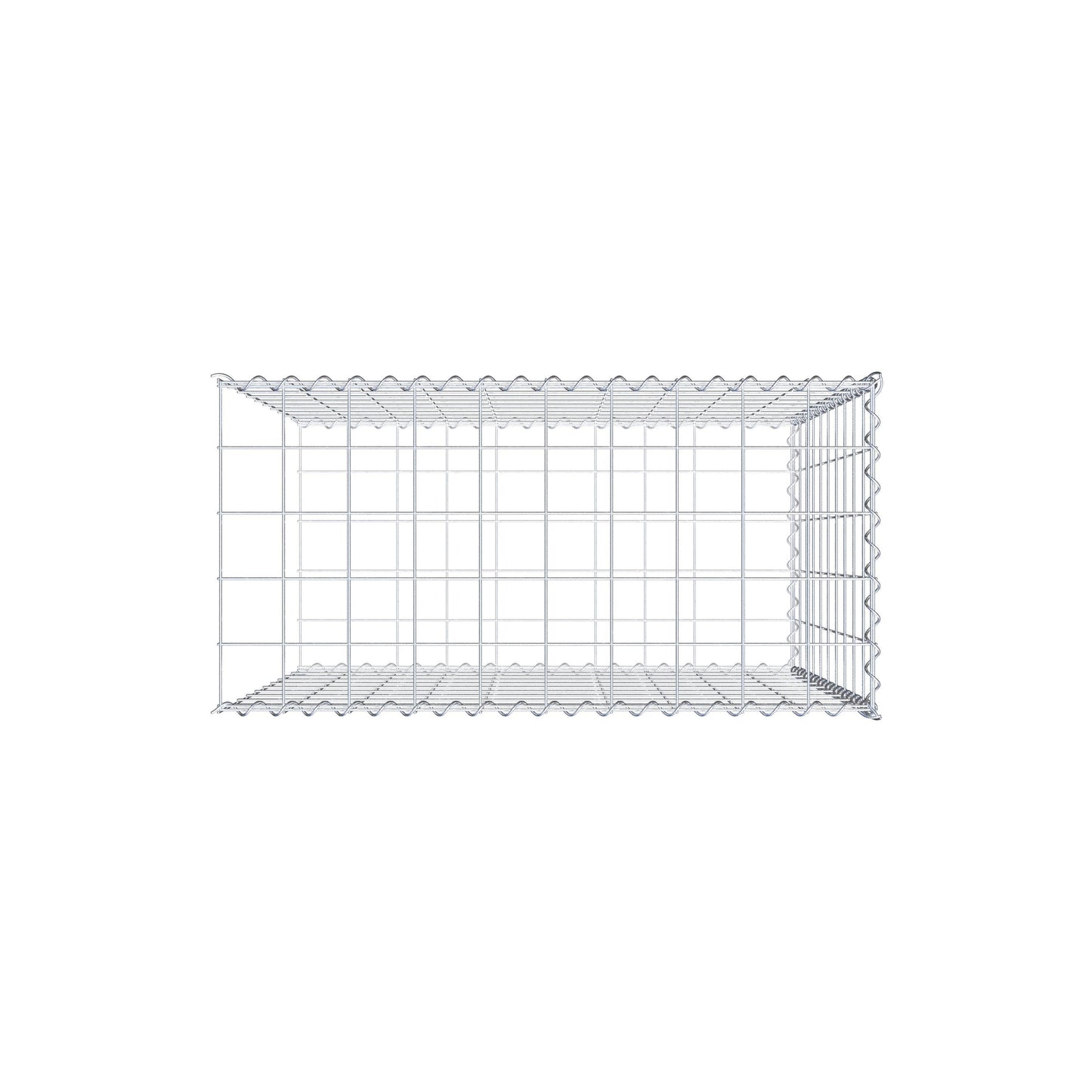 Gabbione aggiuntivo tipo 2 100 cm x 100 cm x 50 cm (L x H x P), dimensione maglia 10 cm x 10 cm, a spirale