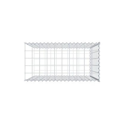 Gabbione aggiuntivo tipo 2 100 cm x 100 cm x 50 cm (L x H x P), dimensione maglia 10 cm x 10 cm, a spirale
