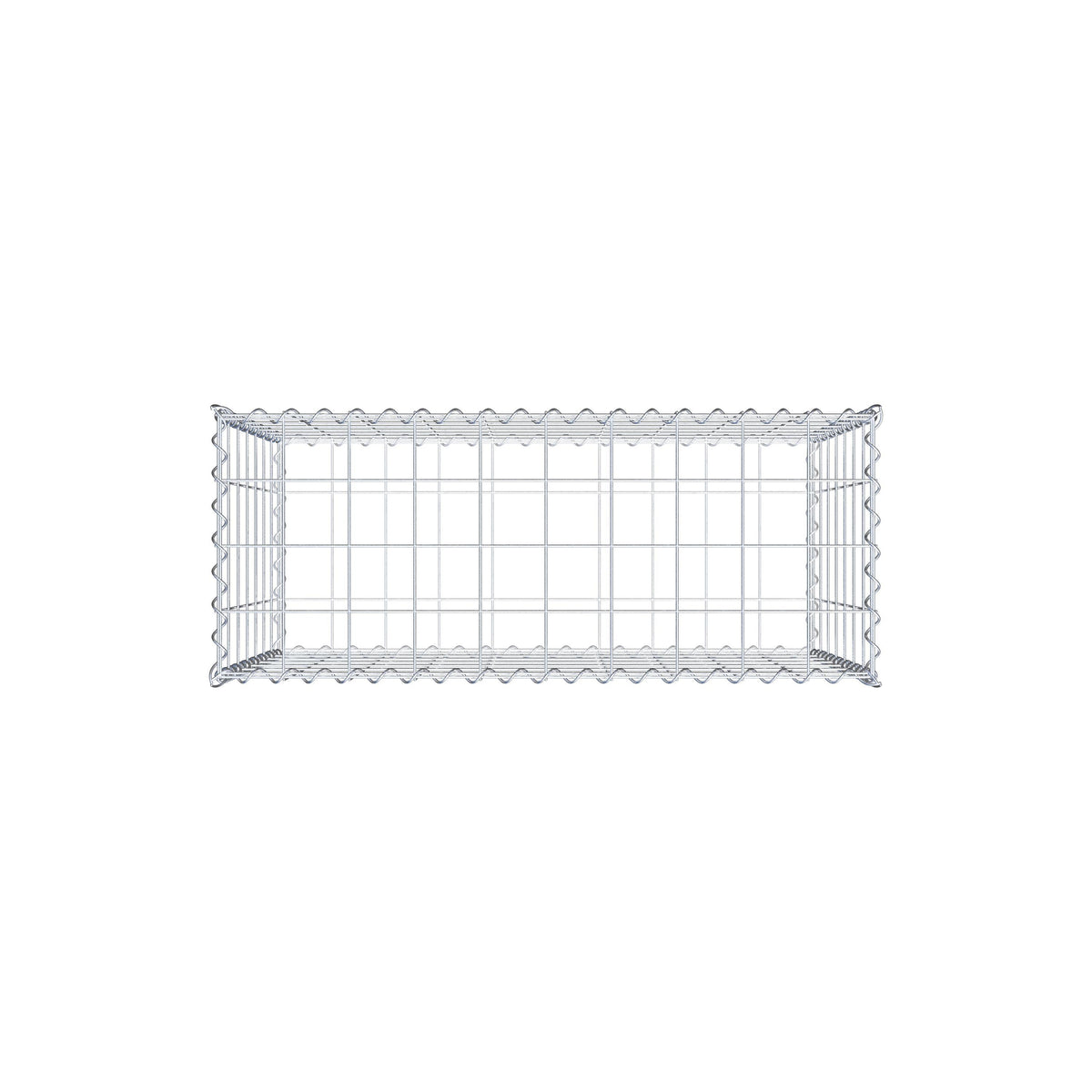 Gabbione 100 cm x 70 cm x 40 cm (L x H x P), maglia 10 cm x 10 cm, spirale