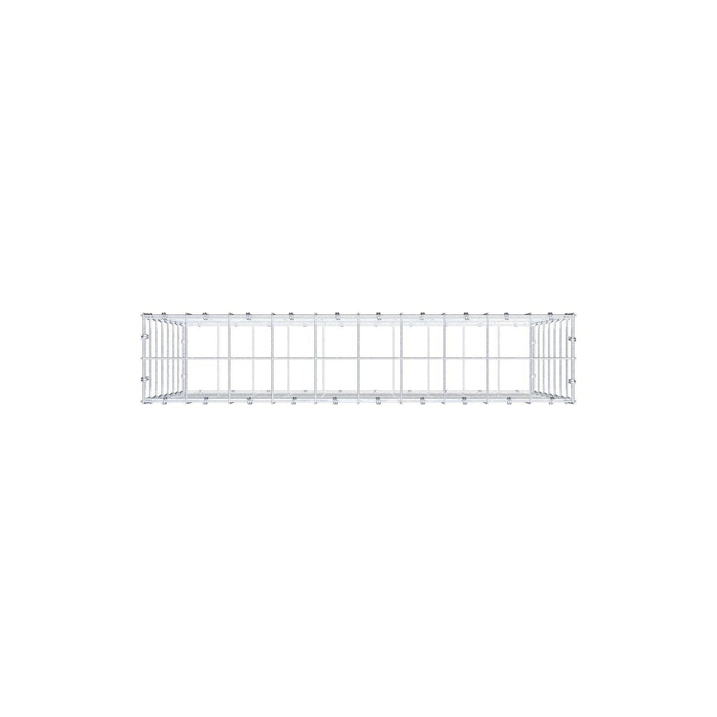 Gabione 100 cm x 70 cm x 20 cm (L x H x T), Maschenweite 10 x 10 cm, Spiralring