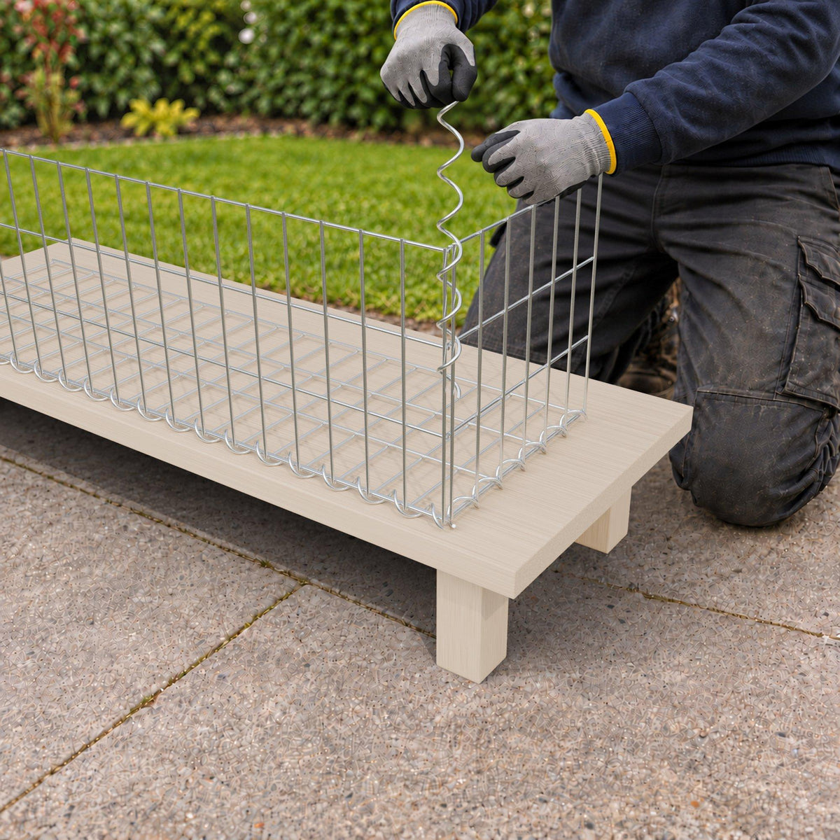 Gabione 100 cm x 30 cm x 30 cm (L x H x T), Maschenweite 5 cm x 10 cm, Spirale