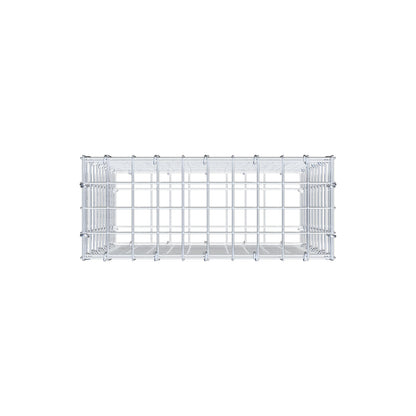 Gabion 50 cm x 50 cm x 20 cm (L x H x P), mailles 5 cm x 5 cm, anneau en C