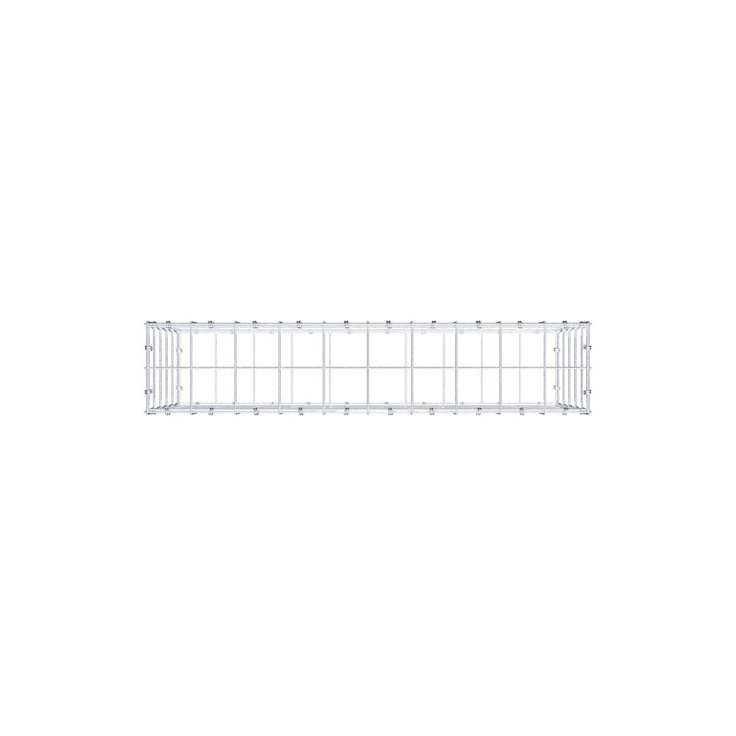 Gabion 100 cm x 50 cm x 20 cm (L x H x P), mailles 10 x 10 cm, anneau en spirale