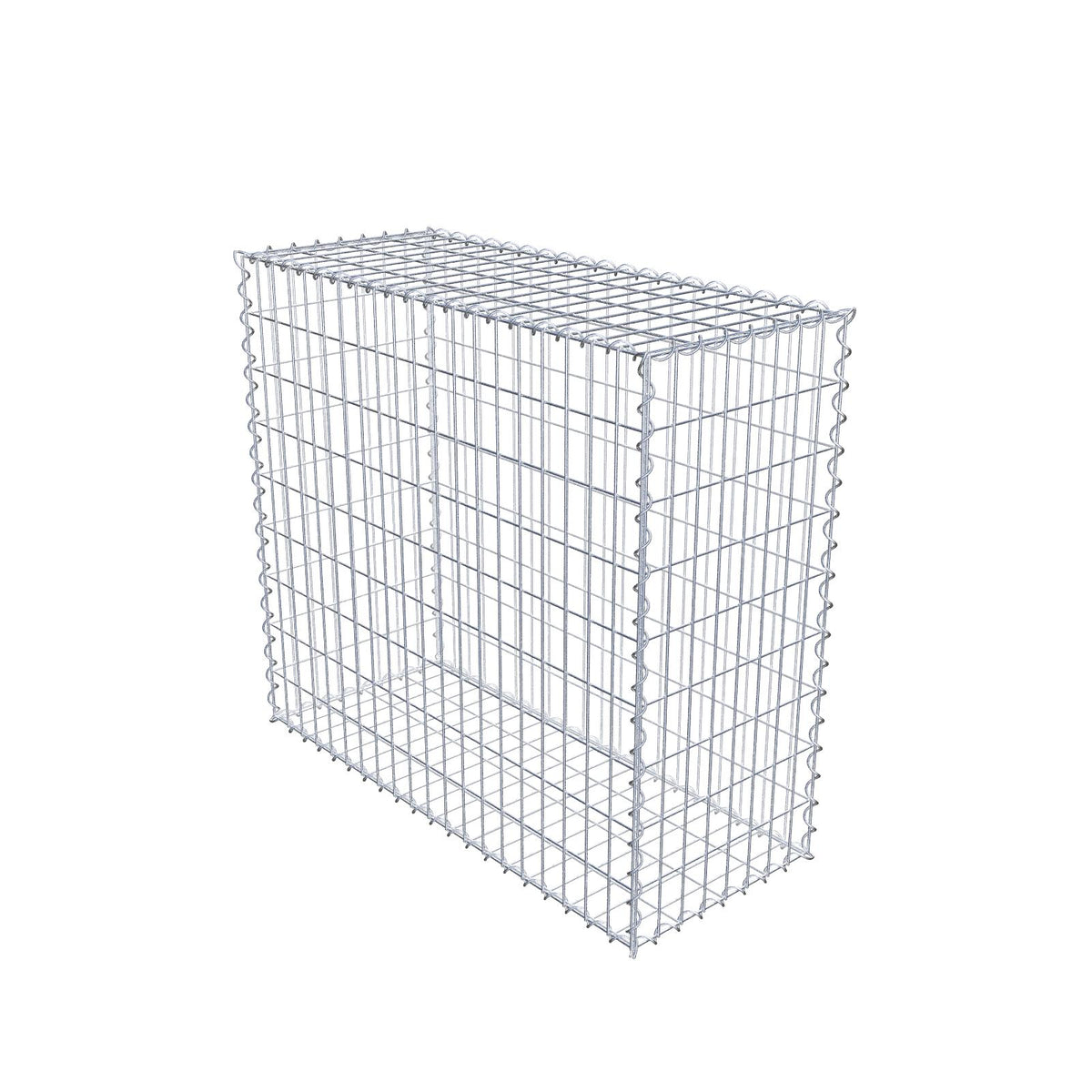 Gabion 100 cm x 90 cm x 40 cm (L x H x P), mailles 5 cm x 10 cm, spirale