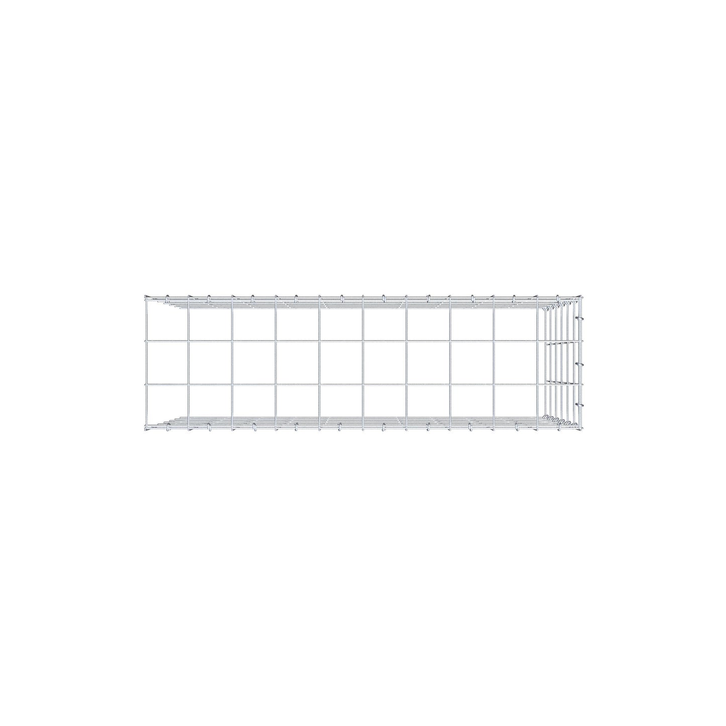 Gabbione aggiuntivo tipo 4 100 cm x 60 cm x 30 cm (L x H x P), maglia 10 cm x 10 cm, anello a C