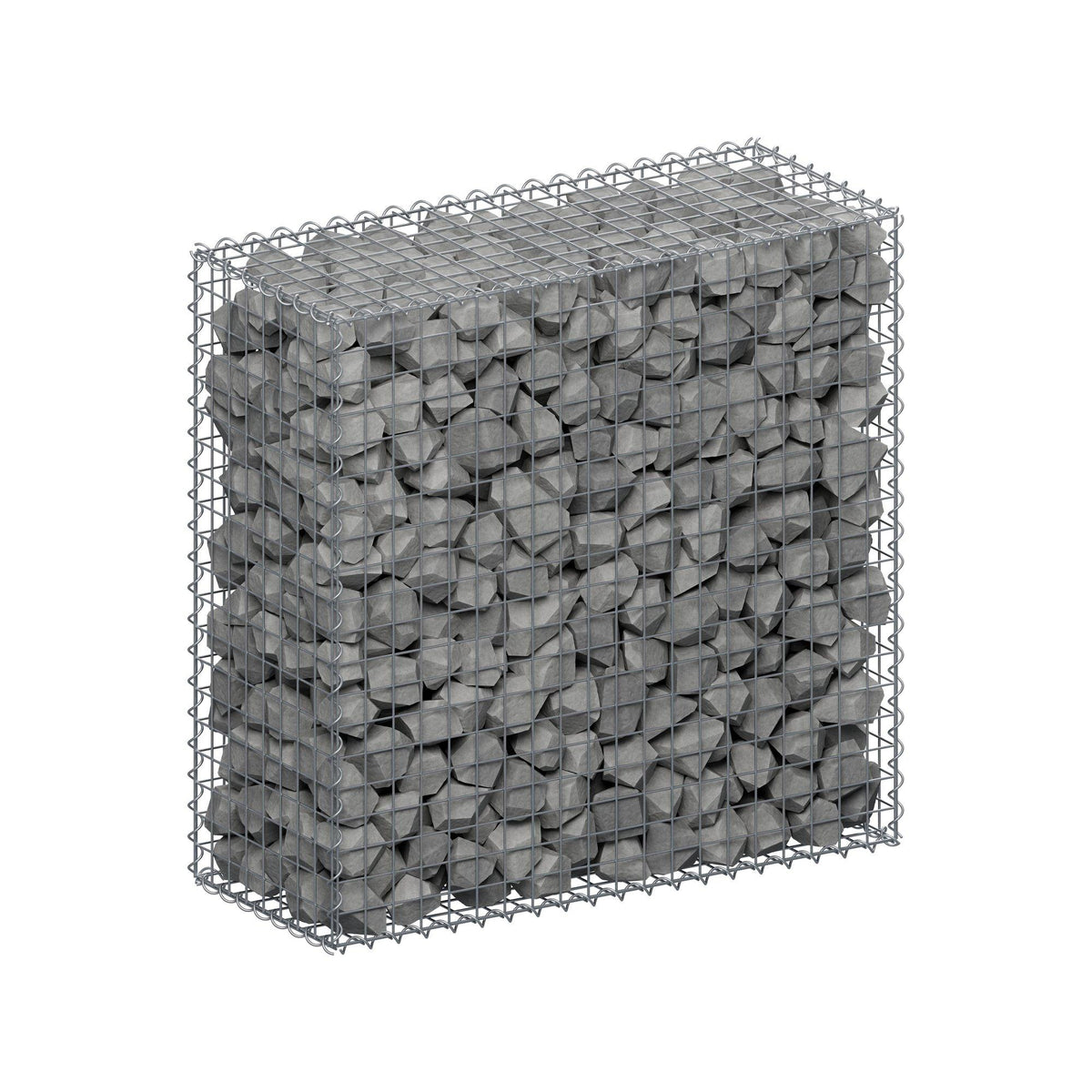 Gabion 100 cm x 100 cm x 40 cm (L x H x D), mesh size 5 cm x 5 cm, spiral