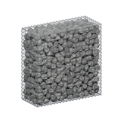 Gabion 100 cm x 100 cm x 40 cm (L x H x D), mesh size 5 cm x 5 cm, spiral