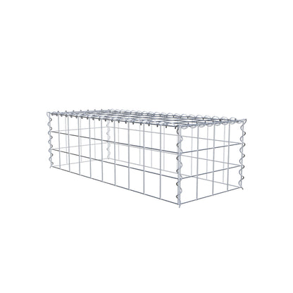 Gabion rapporté type 3 100 cm x 30 cm x 40 cm (L x H x P), mailles 10 cm x 10 cm, spirale
