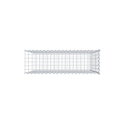 Gavión adulto tipo 2 100 cm x 100 cm x 30 cm (largo x alto x profundidad), tamaño de malla 5 cm x 10 cm, espiral