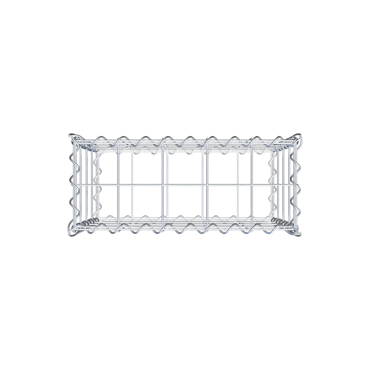 Gabione 50 cm x 40 cm x 20 cm (L x H x T), Maschenweite 10 cm x 10 cm, Spirale