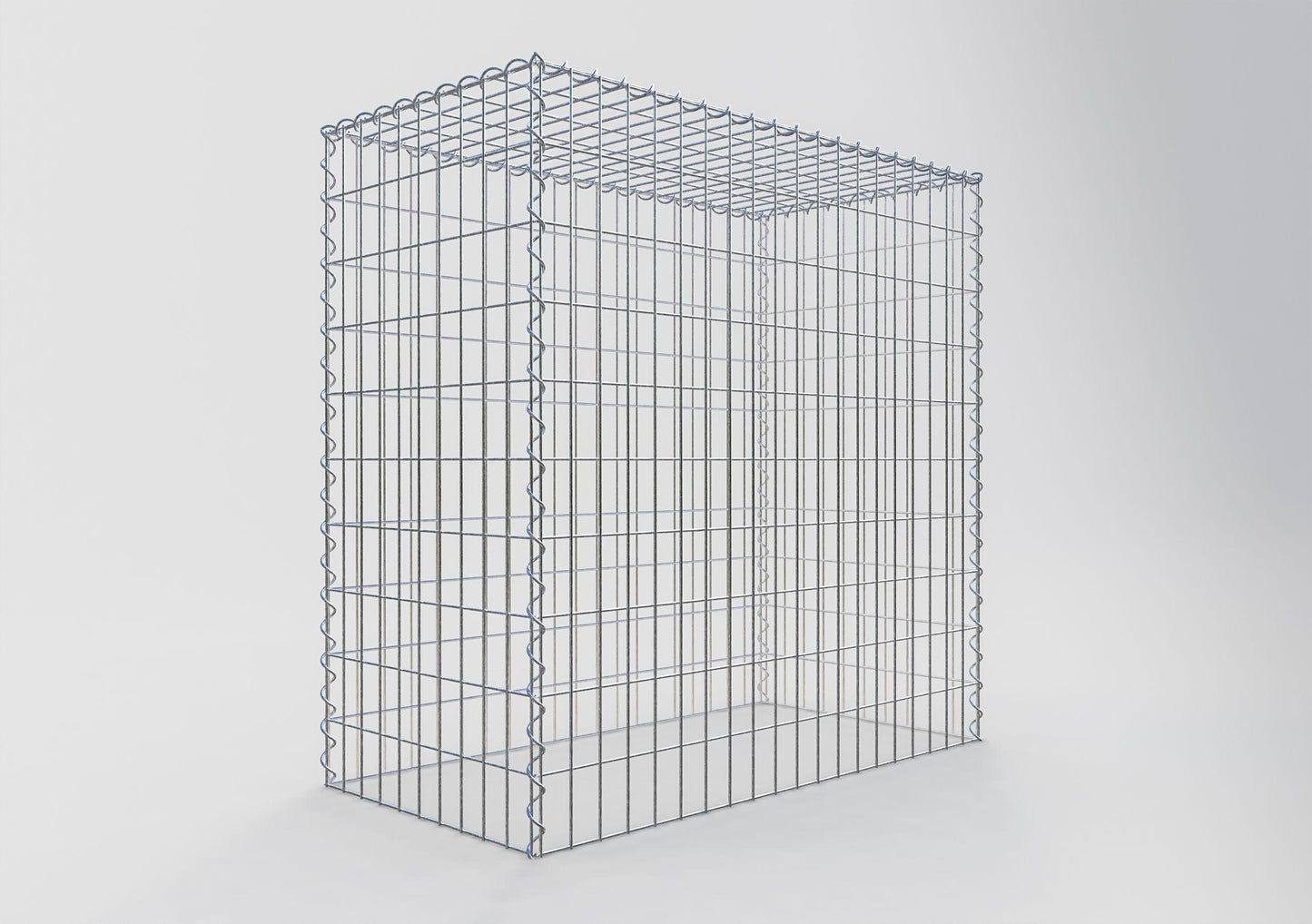 Gabion rapporté type 3 100 cm x 100 cm x 50 cm (L x H x P), mailles 5 cm x 10 cm, spirale