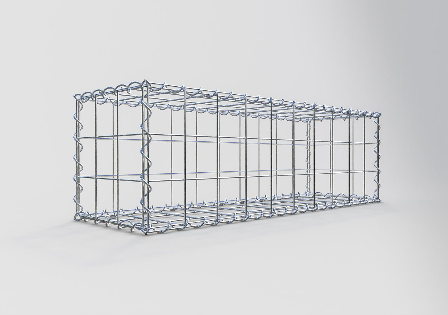 Gabion 100 cm x 30 cm x 30 cm (L x H x P), mailles 10 cm x 10 cm, spirale