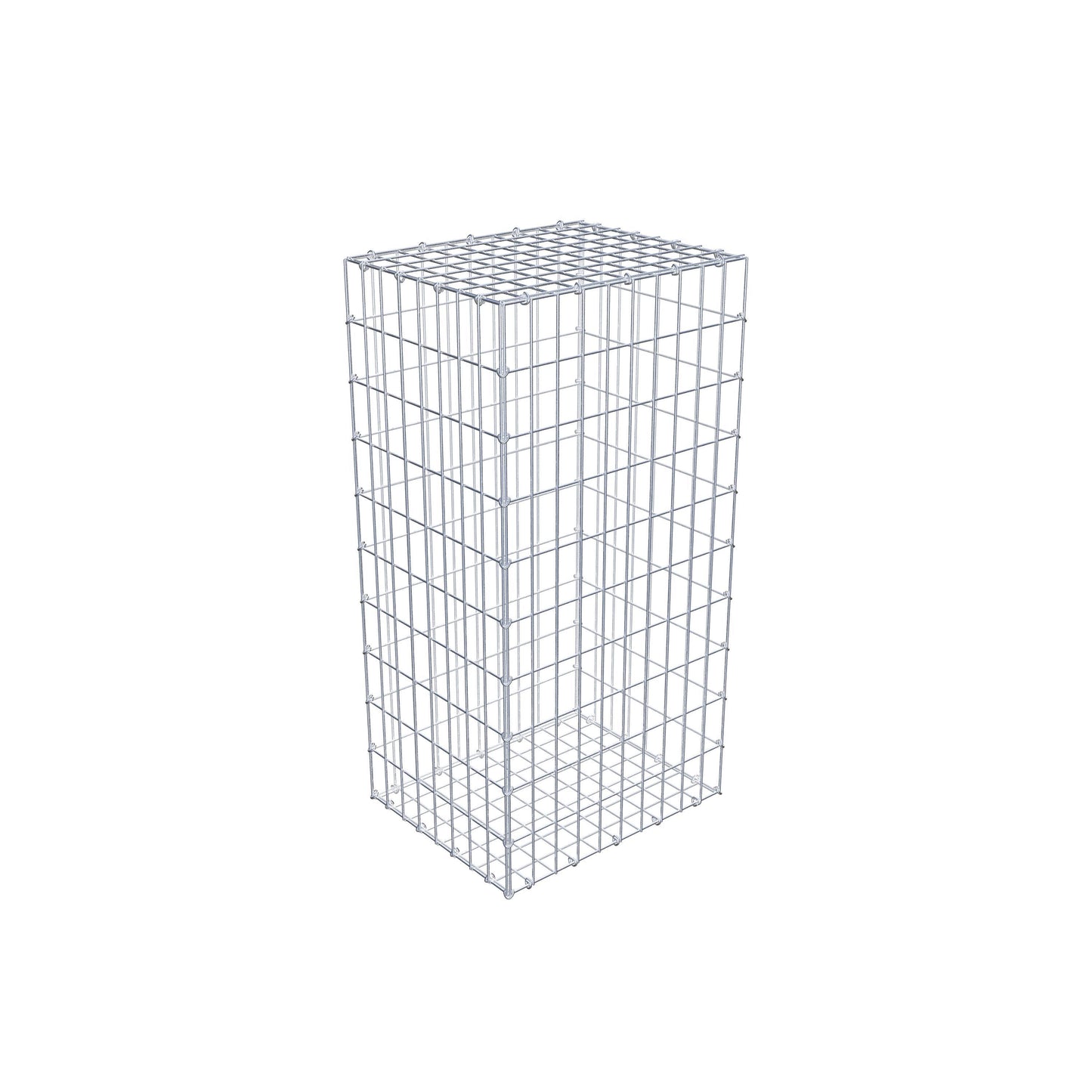Gavión 100 cm x 40 cm x 50 cm (L x A x P), luz de malla 5 cm x 10 cm, anillo en C