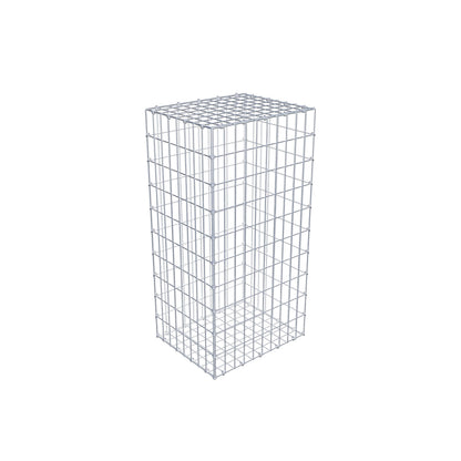 Gavión 100 cm x 40 cm x 50 cm (L x A x P), luz de malla 5 cm x 10 cm, anillo en C