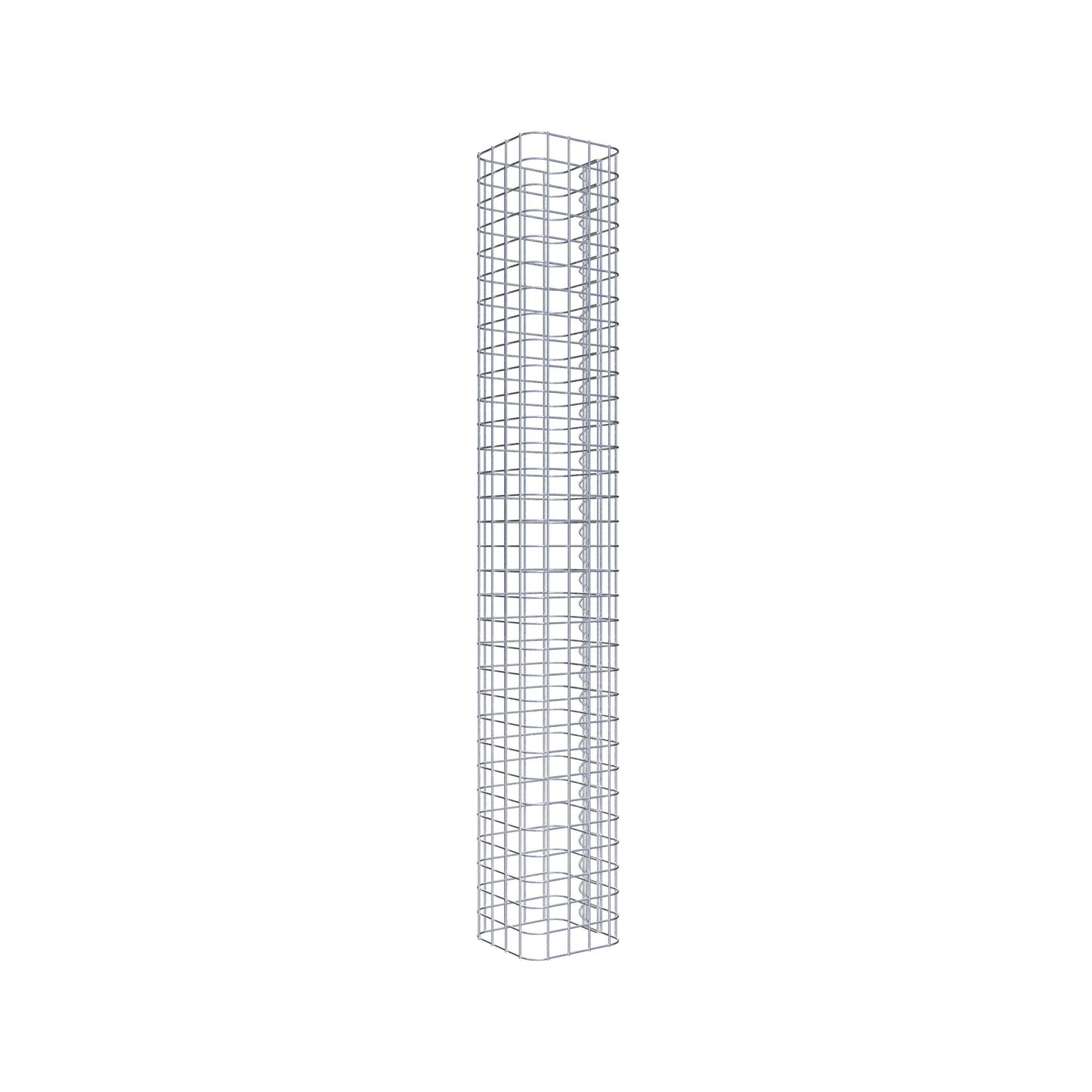 Gabionsøjle firkantet 22 cm x 22 cm, 160 cm højde, MW 5 cm x 5 cm