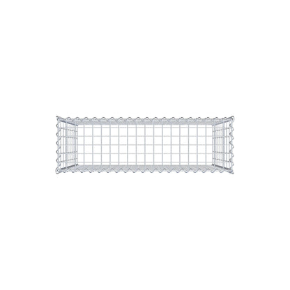 Gabion rapporté type 3 100 cm x 90 cm x 30 cm (L x H x P), mailles 5 cm x 10 cm, spirale