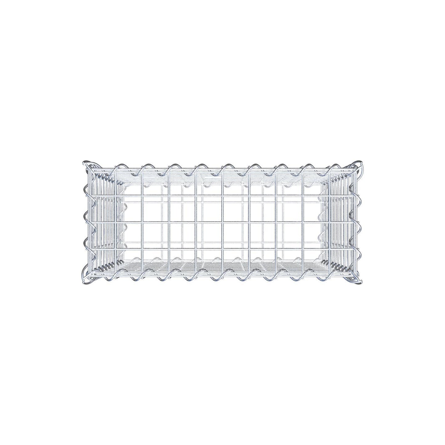 Gabbione 50 cm x 50 cm x 20 cm (L x H x P), maglia 5 cm x 5 cm, spirale