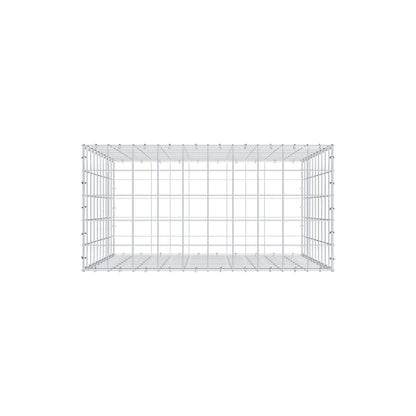 Gabion 100 cm x 100 cm x 50 cm (L x H x D), maskestørrelse 10 cm x 10 cm, C-ring