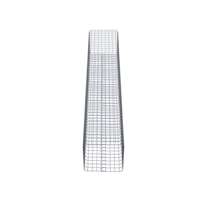 Colonne de gabion carrée 42 cm x 42 cm, 230 cm de hauteur, MW 5 cm x 5 cm
