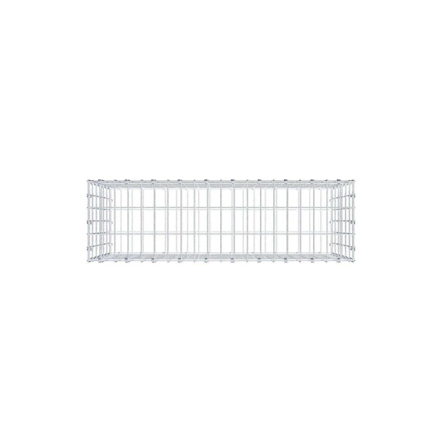 Gabion 100 cm x 60 cm x 30 cm (L x H x D), maskestørrelse 5 x 10 cm, spiralring