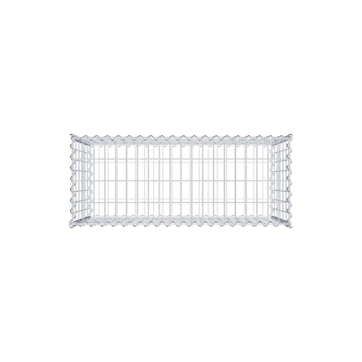 Gabion 100 cm x 60 cm x 40 cm (L x H x D), mesh size 5 cm x 10 cm, spiral