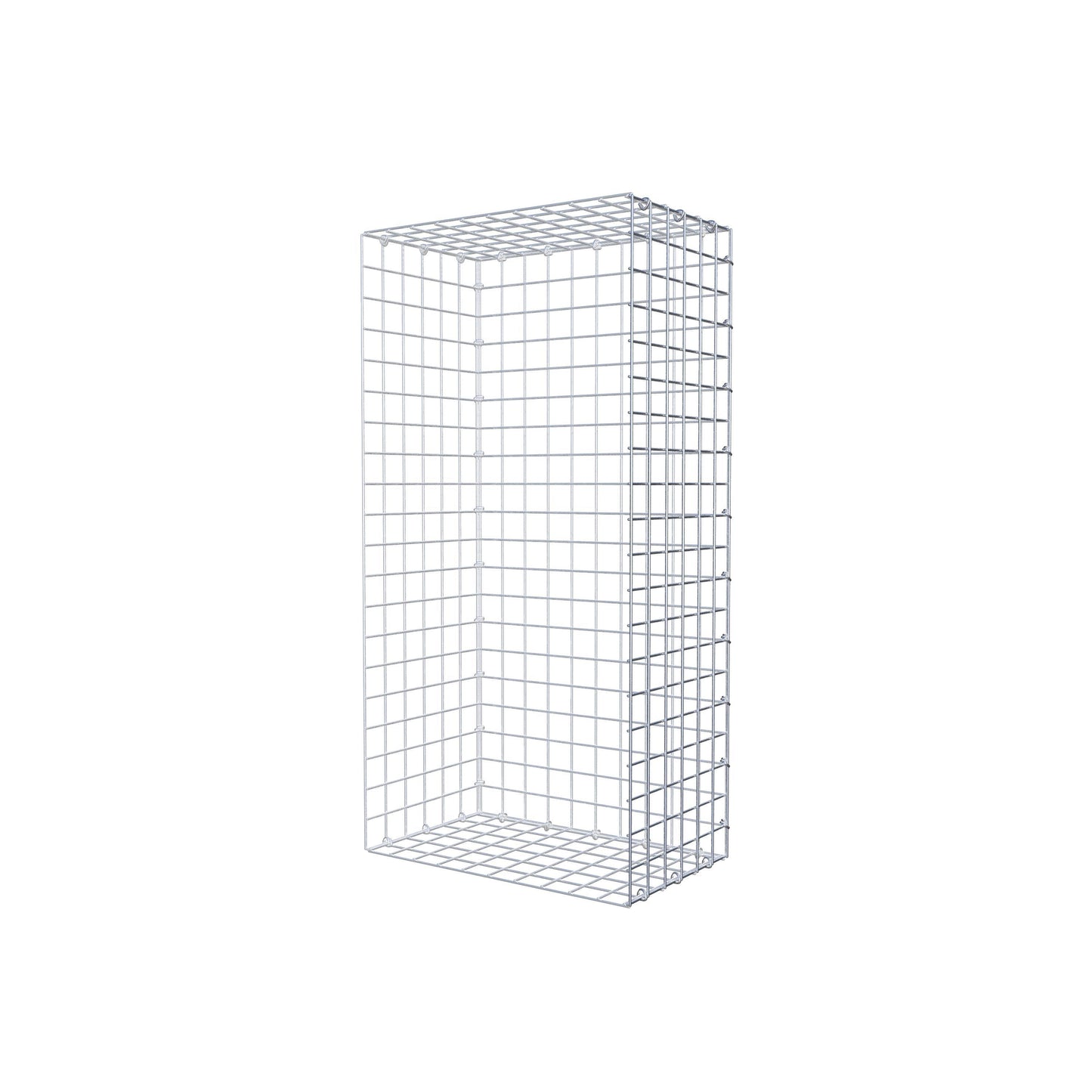 Mounted gabion type 2 100 cm x 30 cm x 50 cm (L x H x D), mesh size 5 cm x 5 cm, C-ring