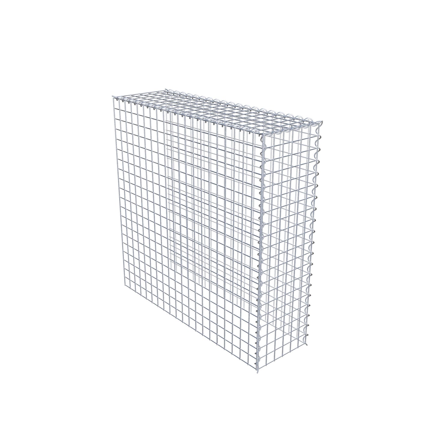Gabion rapporté type 4 100 cm x 100 cm x 30 cm (L x H x P), mailles 5 cm x 5 cm, spirale