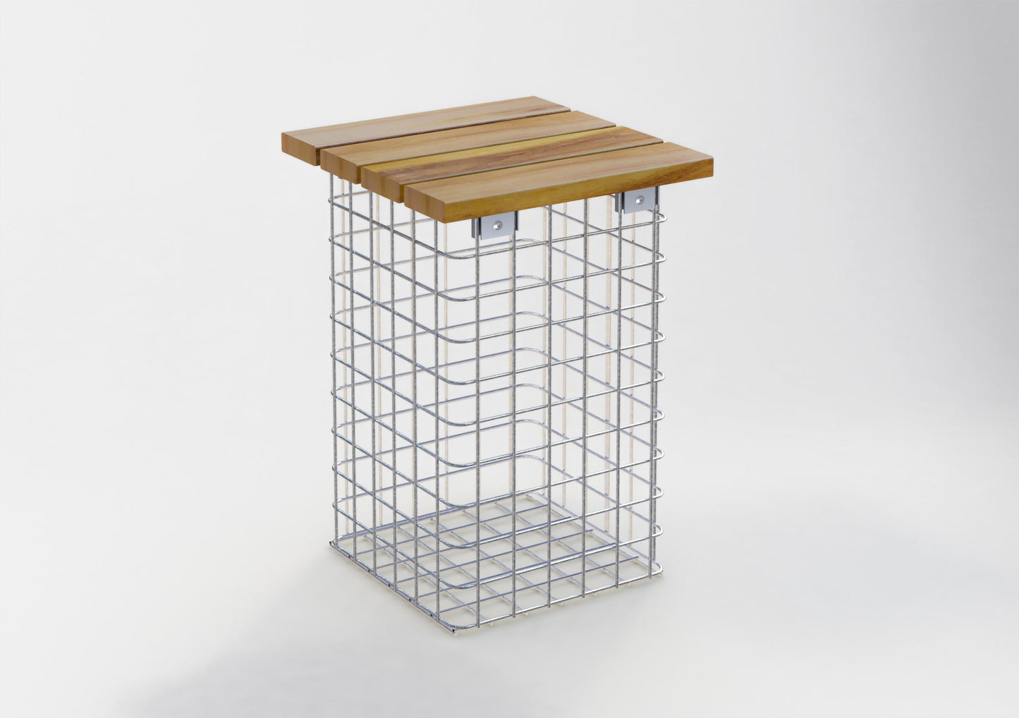 Tabouret galvanisé à chaud MW 5 x 5 cm, TEAK