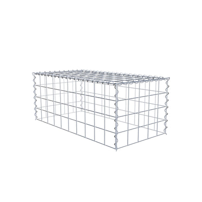 Gabion rapporté type 3 100 cm x 40 cm x 50 cm (L x H x P), mailles 10 cm x 10 cm, spirale