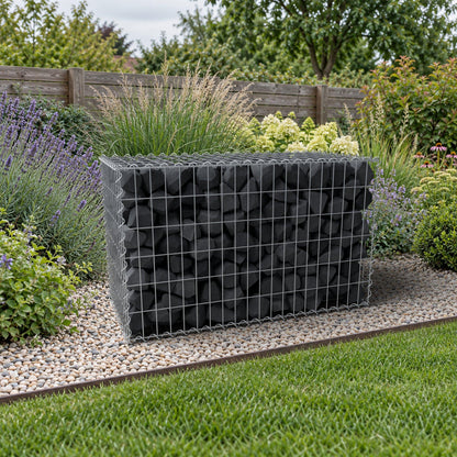 Gabião 100 cm x 60 cm x 50 cm (C x A x P), malhagem 5 cm x 10 cm, espiral
