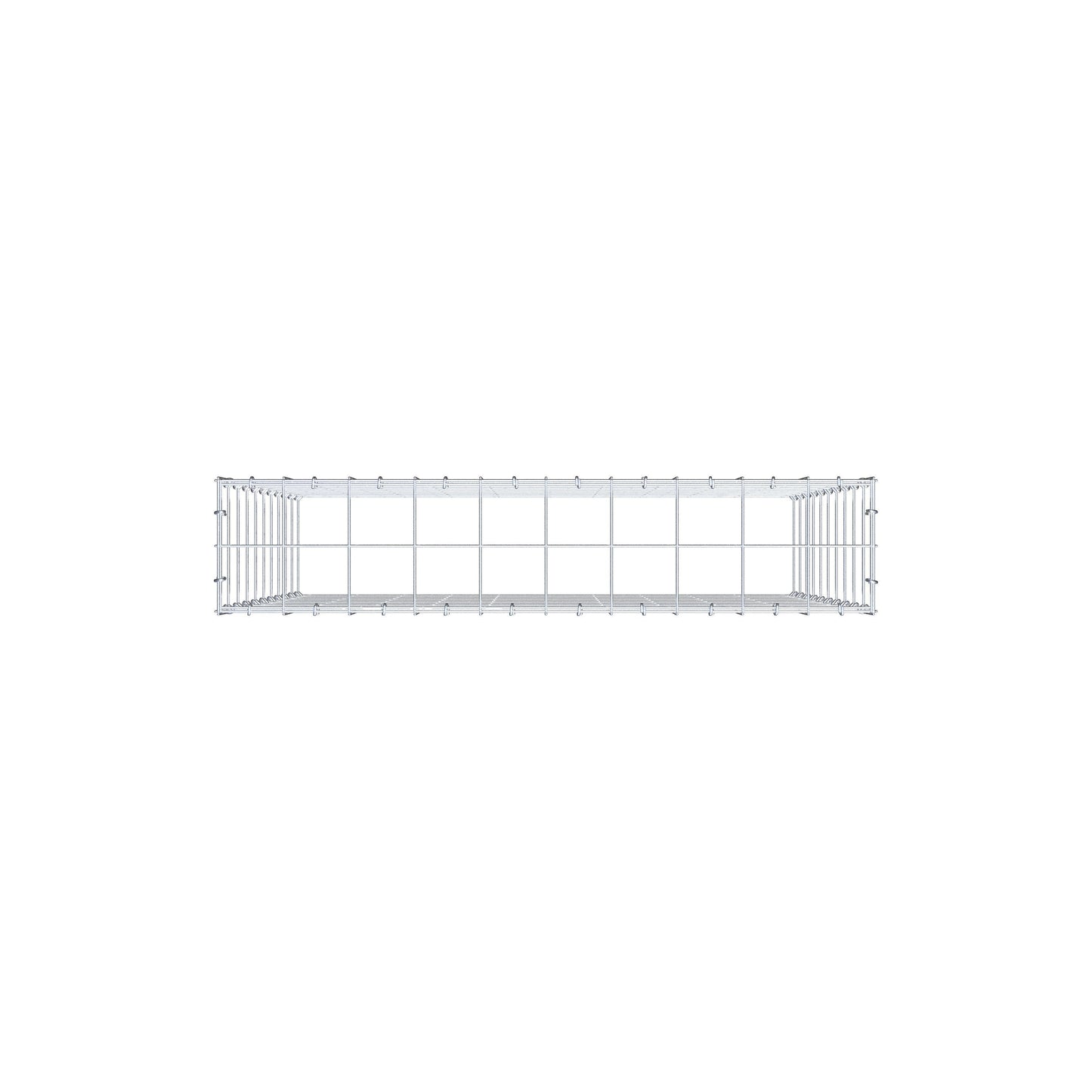Monteret gabion type 3 100 cm x 100 cm x 20 cm (L x H x D), maskestørrelse 10 cm x 10 cm, C-ring