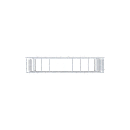 Monteret gabion type 3 100 cm x 100 cm x 20 cm (L x H x D), maskestørrelse 10 cm x 10 cm, C-ring
