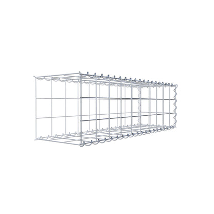 Gabion rapporté type 2 100 cm x 30 cm x 30 cm (L x H x P), mailles 10 cm x 10 cm, spirale
