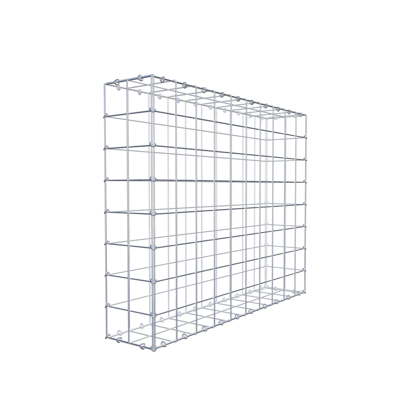 Gabião 100 cm x 80 cm x 20 cm (C x A x P), malhagem 10 cm x 10 cm, anel C