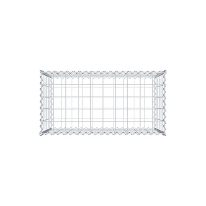 Gabion 100 cm x 60 cm x 50 cm (L x H x D), maskestørrelse 10 cm x 10 cm, spiral